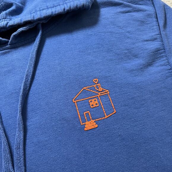 Harry Styles Hoodie Mens L Blue Sweatshirt Love On Tour House Concert Pullover - Picture 5 of 16